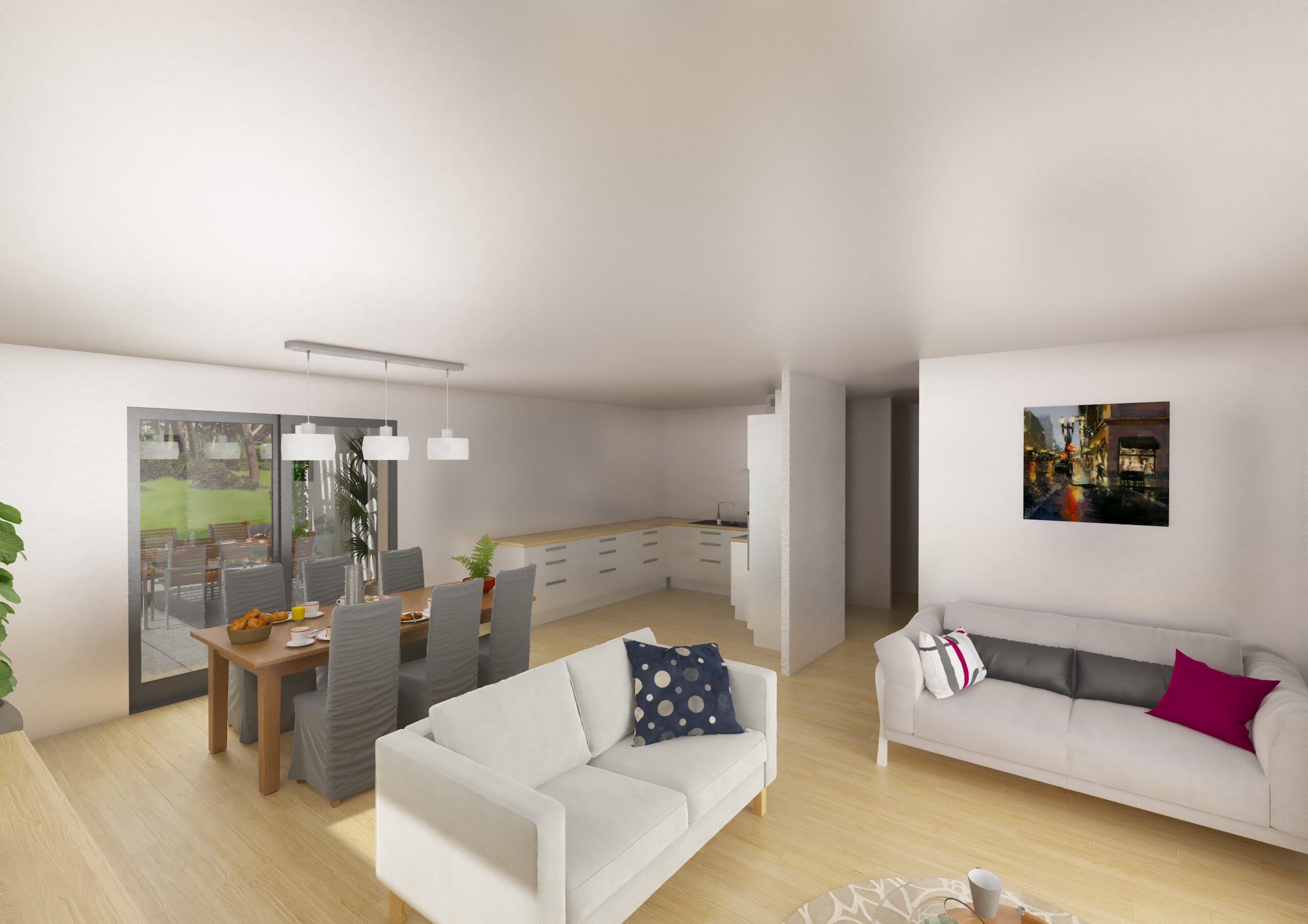 Intérieur modèle en L